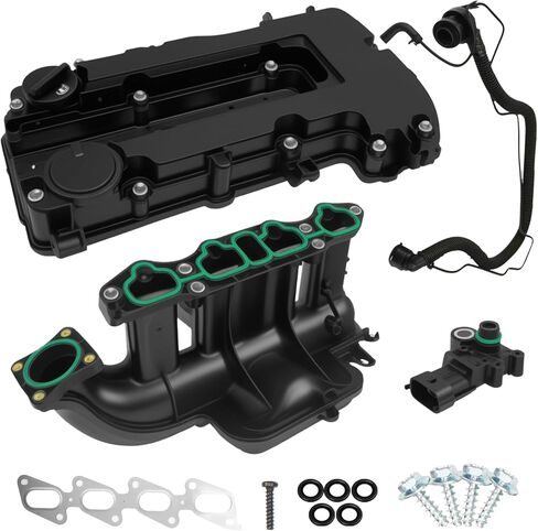 Engine Intake Manifold & Valve Cover Kit Compatible with Chevy Cruze Sonic Trax Volt Buick Encore 1.4L 2011-2021 Replace 615-380 55573746 55577314 25198498 25200449 in Saudi Arabia
