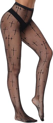 Tights for Women High Waist Fishnet Stockings Lace Leggings Floral Lace Pantyhose in Saudi Arabia