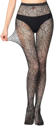 Tights for Women High Waist Fishnet Stockings Lace Leggings Floral Lace Pantyhose in Saudi Arabia