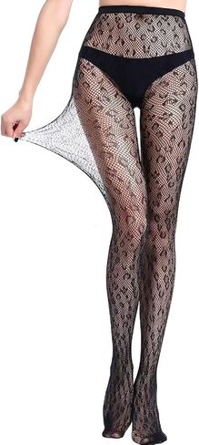 Tights for Women High Waist Fishnet Stockings Lace Leggings Floral Lace Pantyhose in Saudi Arabia