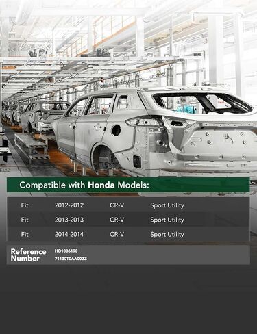 YHTAUTO المصد الأمامي لتعزيز الصدمات من الصلب متوافق مع Honda CR-V 2012 2013 2014 Sport Utility، تعزيز دعم الشبكة in Saudi Arabia
