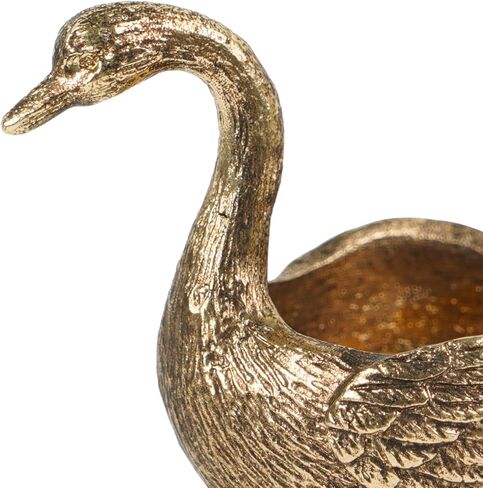 NIKKY HOME Gold Swan Tealight Candle Holders Set of 2, Centerpiece Table Decorations, Decorative Metal Stand for Tea Light Candles, Votive Candles in Saudi Arabia
