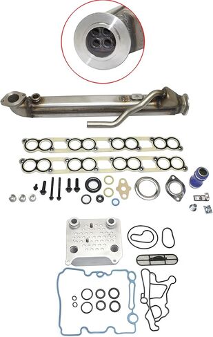 مجموعة مبرد Garage-Pro EGR مكونة من قطعتين متوافقة مع 2004-2007 Ford F-250 Super Duty، 2004-2007 F-350 Super Duty، 2004-2005 Excursion و2004-2010 E-350 Super Duty in Kuwait