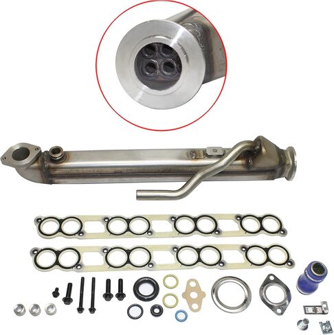 مجموعة مبرد Garage-Pro EGR مكونة من قطعتين متوافقة مع 2004-2007 Ford F-250 Super Duty، 2004-2007 F-350 Super Duty، 2004-2005 Excursion و2004-2010 E-350 Super Duty in Kuwait