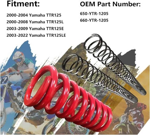 شوكة أمامية شديدة التحمل ومجموعة زنبرك خلفي لياماها TTR125L TTR125 2000-08 OEM #650-YTR-1205 660-YTR-1205 in Kuwait