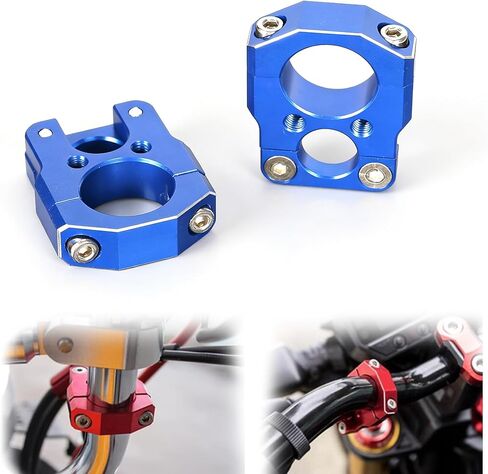 شريط مقود بقطر 7/8 بوصة ومقبض CNC للفرامل وخط القابض ومشبك دليل كابل متوافق مع CT125، Forza، 350 Grom 125، Monkey 125، PCX160، Forza 350 (أزرق) in Saudi Arabia