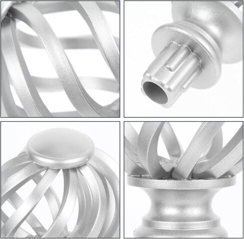 Amosfun 2 قطعة قضيب ستارة ذهبي برونزي نهائيات أغطية أطراف زخرفية لقضبان الستائر سهلة التركيب، تصميم قفص أنيق، أجهزة معالجة النوافذ in Saudi Arabia