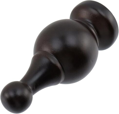 Antrader Finials for Curtain Rods, Wood Curtain Rod Finials Screw on Curtain Rod End Caps Drapery Rods Fit for 1.1 Inch/28mm Curtain Rods Pack of 2 (Coffee Color) in Saudi Arabia