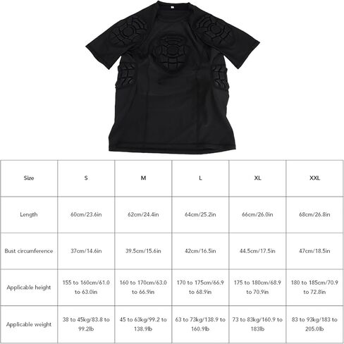 Goalkeeper Shirt for Men Women EVA Short Sleeve Goalkeeper Shirt Soccer Padded Compression Men Football Protective Gear Rib Protector for Sports Training (S) in Saudi Arabia
