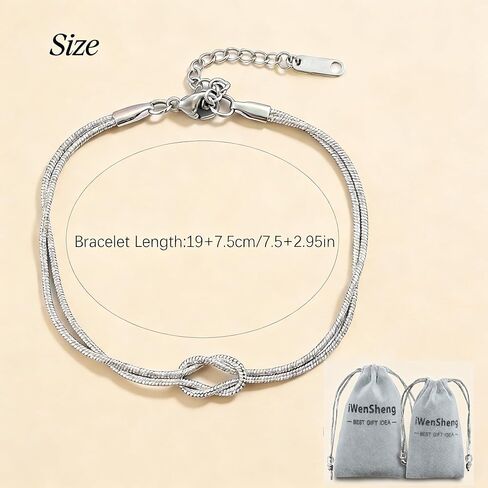 iWenSheng Birthday Gifts for Friends Female - Love Knot Friendship Bracelets Gift for Women Woman, BFF Christmas Bracelet Present for Best Friend Bestie in Saudi Arabia