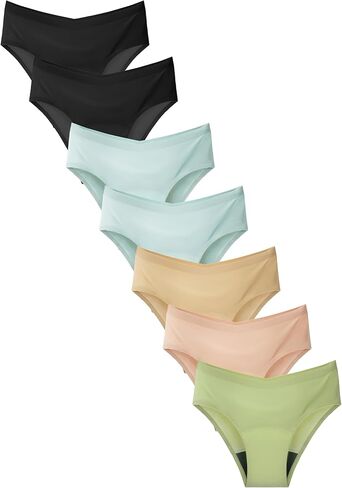 TIICHOO Period Underwear for Teen Girls 30ml Absorbency Seamless Period Panties for Girls 7 Pack in Saudi Arabia