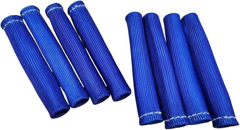 8 PCS Spark Plug Boot Protector 2500° Spark Plug Wire Heat Shield Sleeve Wrap 6 Inch for Ls1/Ls2 Sbc Bbc 350 454 Spark Wire Plug Covers (Blue) 8HS-BL in Saudi Arabia