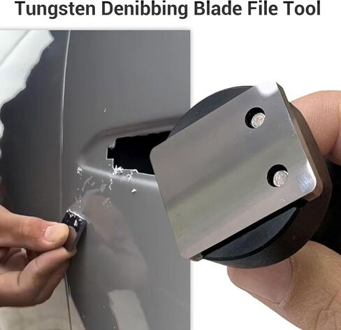 Fafeicy Tungsten Denibbing File Tool Professional 2 في 1 لتقشير طلاء السيارات، كتلة سنفرة مع مقبض لإصلاح طلاء السيارات، متجر الجسم، ورق صنفرة فولاذي من التنجستن in Kuwait