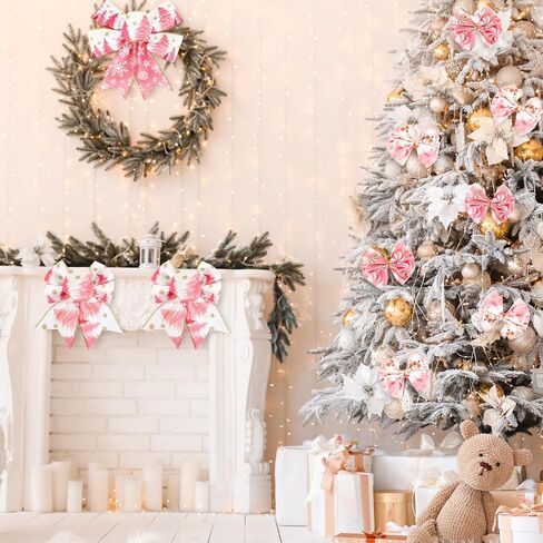 5 لفة وردية عيد الميلاد شريط حافة السلك in Kuwait