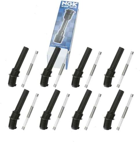 8 pc NGK Ignition Coil Boots compatible with Lincoln Town Car 4.6L V8 1998-2011 in Saudi Arabia