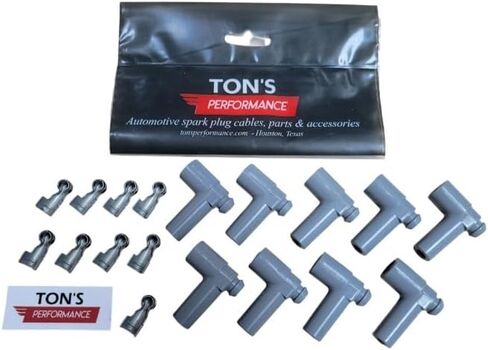 Ton's Performance Gray HEI Distributor Spark Plug Wire Boot Kit, (Set of 9) SBT-HEI-GY-9 in Saudi Arabia