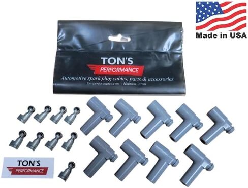Ton's Performance Gray HEI Distributor Spark Plug Wire Boot Kit, (Set of 9) SBT-HEI-GY-9 in Saudi Arabia