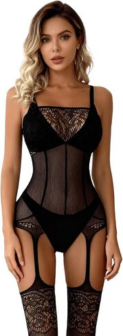 Sexy Women's Fishnet Bodystocking Lingerie, Exotic Dancer Fishnets Lingerie Glow Party, High Elasticity in Saudi Arabia