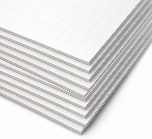 Flipside Products 11" x 14" Fade-Line White Poster Foam Board, 1/2" Subtle Grid Lines for Alignment & Visual Layouts, Arts, and Crafts, Pack of 5 in Saudi Arabia