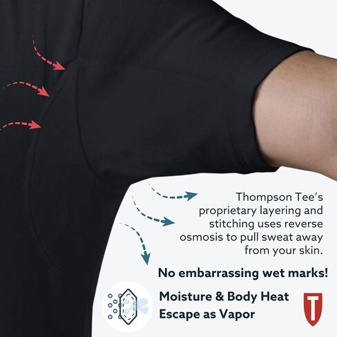 قميص داخلي مقاوم للعرق للرجال | رقبة دائرية من القطن | صالح الأصلي | مع وسادات العرق | حزمة الأبيض والأسود | كبير جدًا in Kuwait