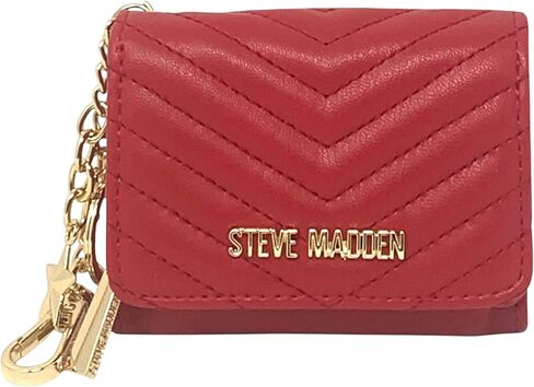 حافظة بطاقات Bklara للسيدات من Steve Madden مع حلقة مفاتيح ومشبك (أسود) (أسود) in Saudi Arabia