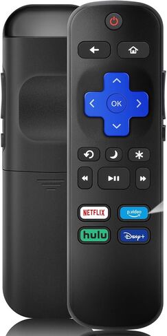 جهاز تحكم عن بعد من Gvirtue لتلفزيونات Roku، بديل لتلفزيون TCL/Hisense/Onn/Insignia/Sharp/westinghouse/Element/JVC Roku الذكي، جهاز تحكم عن بعد عالمي للتلفزيون مع Netflix/Disney+/Hulu/Prime Video in Kuwait