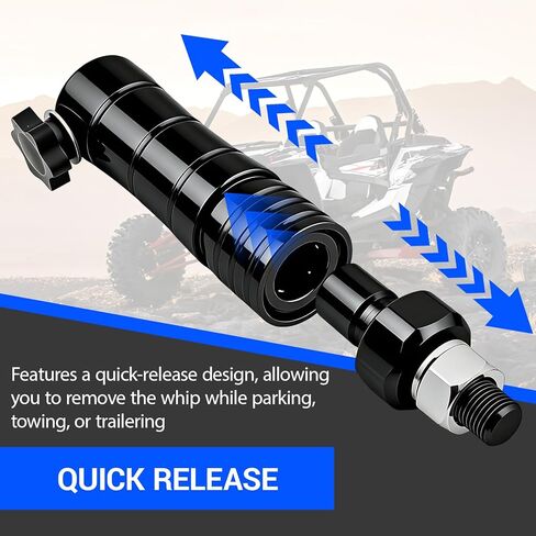 Quick Release Flag Pole Holder – Universal Heavy-Duty Whip Mount for 1/4" & 5/16" Flag Poles – Fits Cars SUVs Pickup Trucks RVs Boats Trailers Off-Road, Aluminum Flag Mount Base for Outdoor Sports in Saudi Arabia