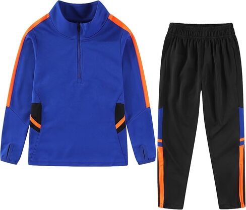 M2C Boys Color-Block 2 Piece Tracksuit 1/4 Zip Training Jacket and Pants in Saudi Arabia