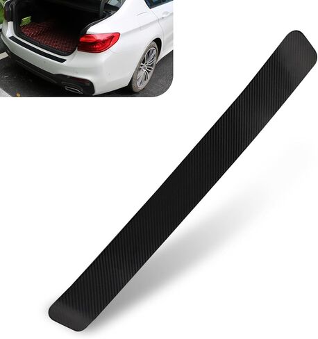 Car Rear Bumper Protector Guard, Carbon Fiber Rear Bumper Guard Sticker, Anti-Scratch Trunk Door Sill Protector Strip Sticker, Universal Rear Bumper Cover for Most Vehicle (35.4×2.95 in) in Saudi Arabia