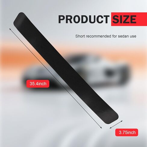 Car Rear Bumper Protector Guard, Carbon Fiber Rear Bumper Guard Sticker, Anti-Scratch Trunk Door Sill Protector Strip Sticker, Universal Rear Bumper Cover for Most Vehicle (35.4×2.95 in) in Saudi Arabia