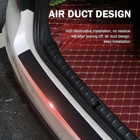 Car Rear Bumper Protector Guard, Carbon Fiber Rear Bumper Guard Sticker, Anti-Scratch Trunk Door Sill Protector Strip Sticker, Universal Rear Bumper Cover for Most Vehicle (35.4×2.95 in) in Saudi Arabia