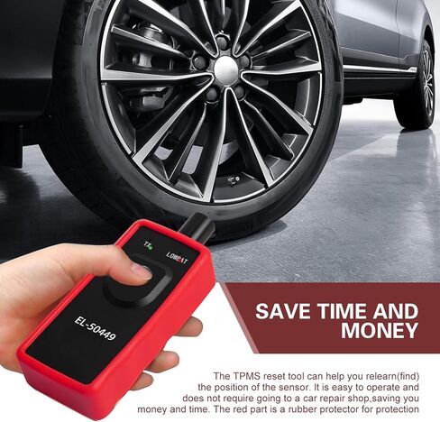 TPMS Relearn Reset Tool, Tire Pressure Sensor Programming Tool, EL-50449 TPMS Reset Device, Universal for Most Cars, Trucks, SUVs (Black) in Saudi Arabia