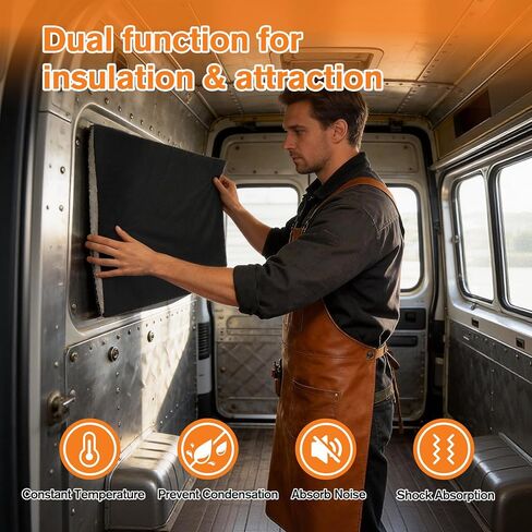 بكرة عازلة لعربة التخييم RV، حاجز حراري وصوت مقاوم للماء، عازل لشاحنة التخييم للسيارات مقاس 16.5 بوصة × 315 بوصة لتحويلات الشاحنات والمركبات الترفيهية والشاحنات in Kuwait