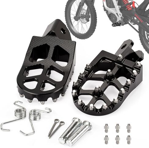 XINGWU أوتاد قدم الدراجة الترابية لـ Surron Light Bee X/S E-Ride Pro SS/SR/S Talaria MX3 MX4 Talaria XXX Segway X160/X260 CRF150F 230F 250F مساند قدم الدراجة الترابية الكهربائية (فضي) in Kuwait