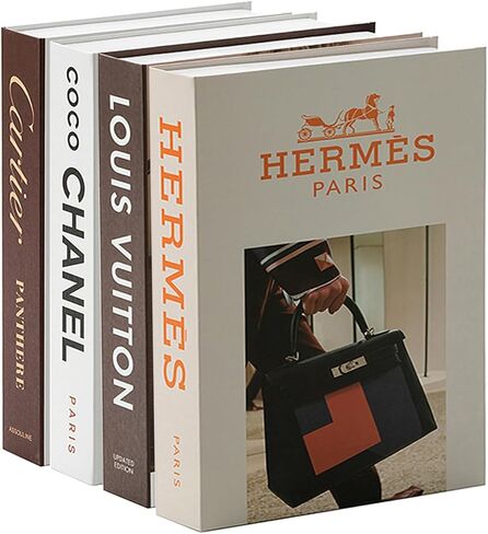 Decorative Books for Home Decor, Set of 4 Stylish Fake Books of Room Books Decor Aesthetic for Coffee Table Decor, Living Room, Table, Shelf Decor, Modern Hardcover Stacked Display Faux Books in Saudi Arabia