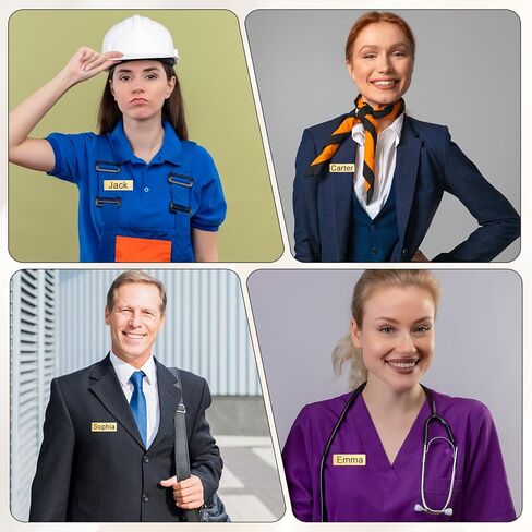 8 PCS Gold Name Tag Pin Blank Name Plates 1 X 3 Inches Blank Names Tags Badge Brushed Engraved Metal Names Plate Gold Round Corners Pin Reusable ID Nametags for Office Employee Custom Workers Students in Kuwait