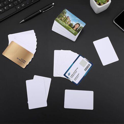 600 Pack Blank PVC ID Cards 30 Mil White Plastic Card for Photo ID Badge Printers Personal Use Direct Printing Compatible for Customized Designs in Saudi Arabia