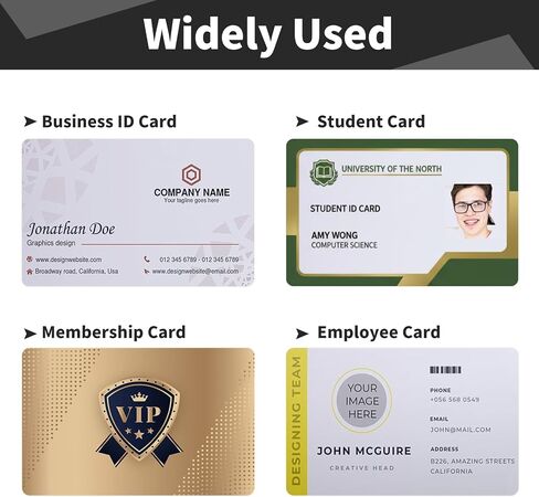600 Pack Blank PVC ID Cards 30 Mil White Plastic Card for Photo ID Badge Printers Personal Use Direct Printing Compatible for Customized Designs in Saudi Arabia