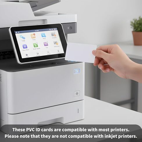 600 Pack Blank PVC ID Cards 30 Mil White Plastic Card for Photo ID Badge Printers Personal Use Direct Printing Compatible for Customized Designs in Saudi Arabia