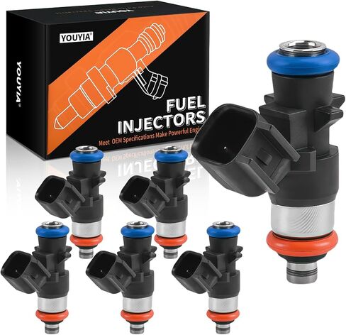 0280158091 حاقن الوقود 6 قطع متوافق مع لينكولن MKZ MKX MKS MKT، Edge Fusion Taurus Taurus X، Mazda CX-9 6، Mercury Sable يستبدل 0280158091 0280158077 84212353 ZZJ1-13-250A in Kuwait