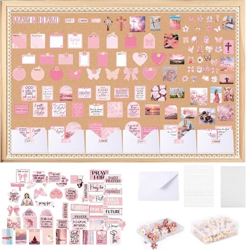 247Pcs Coquete Prayer Board Kit for Christian Gift for Mother's Day Gift Pray for Envelope Set Bible Verse Quotes Prayer Board Supplies DIY Wall Art for Living Room Office(Not Including Board) in Saudi Arabia