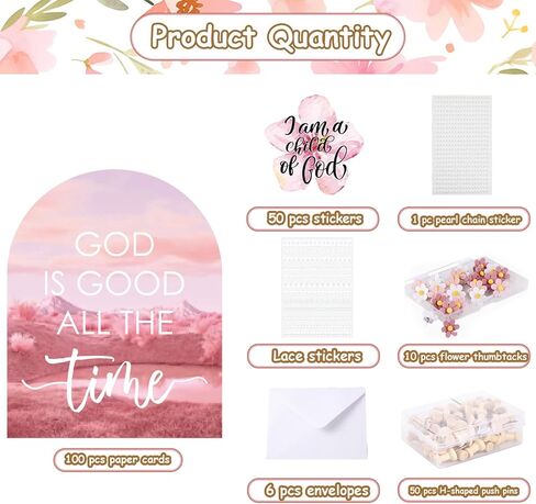 247Pcs Coquete Prayer Board Kit for Christian Gift for Mother's Day Gift Pray for Envelope Set Bible Verse Quotes Prayer Board Supplies DIY Wall Art for Living Room Office(Not Including Board) in Saudi Arabia