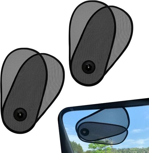 2 PCS Car Window Shades for Baby, Adjustable Side Window Sun Shade, 15.75" × 8.27" Mesh Sun Shade Blocker, Fit for Driver/Passenger/Rear/Back/Windows (Black) in Saudi Arabia