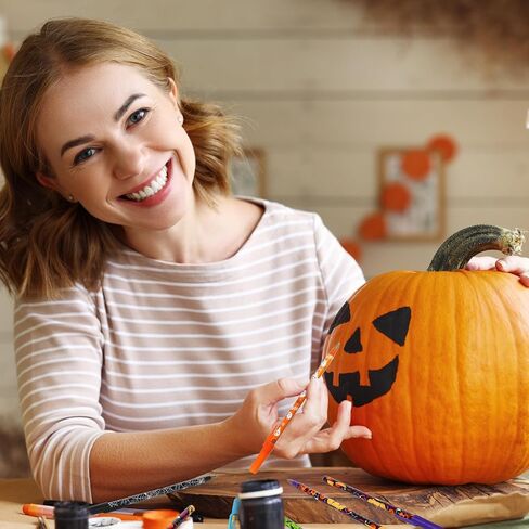 Geiserailie 48 Pieces Halloween Pens Bulk Pumpkin Bat Spider Ballpoint Ghost 6 Styles Ink Gift Skull Rollerball Stick Creative Cute Stationery for Kids Office School Thanksgiving Party Favor Supplies in Kuwait