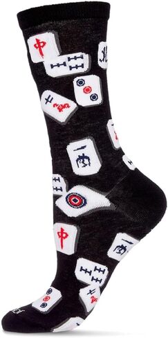 MeMoi Mahjong Bamboo Blend Crew Socks in Saudi Arabia