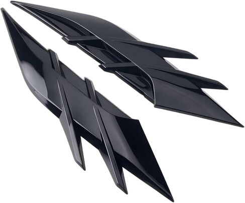 2 PCS Car Fender Side Vents, Waterproof Air Wing Vent Trim Sticker, Personalization Spoiler Body Decoration Cover, Universal for Most Cars (Black) in Saudi Arabia