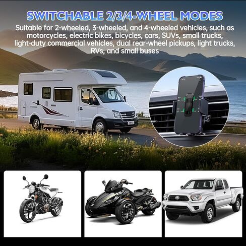 نظام مراقبة ضغط الإطارات B-Qtech RV مع 4 أجهزة استشعار خارجية، TPMS لاسلكي لشاحنة سيارة مقطورة، 6 أوضاع إنذار تدعم iOS وAndroid، عرض الضغط/درجة الحرارة في الوقت الحقيقي in Kuwait