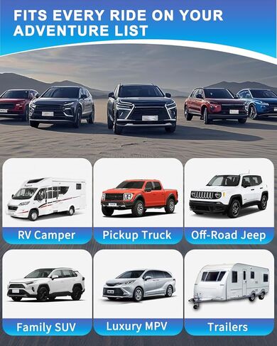 نظام مراقبة ضغط الإطارات RV (TPMS) - مستشعرات TPMS مجموعة من 4 و6 أوضاع إنذار | شاحن بالطاقة الشمسية/USB | شاشة LCD | لسيارة RV/شاحنة/SUV/MPV/سيدان in Kuwait