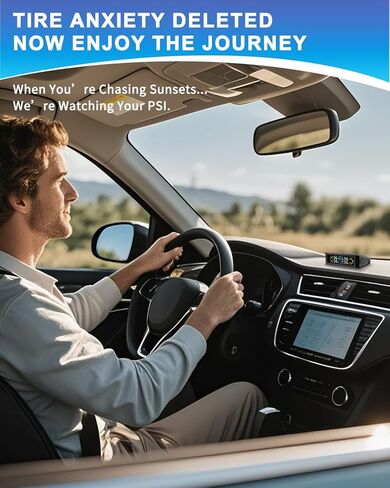 نظام مراقبة ضغط الإطارات RV (TPMS) - مستشعرات TPMS مجموعة من 4 و6 أوضاع إنذار | شاحن بالطاقة الشمسية/USB | شاشة LCD | لسيارة RV/شاحنة/SUV/MPV/سيدان in Kuwait