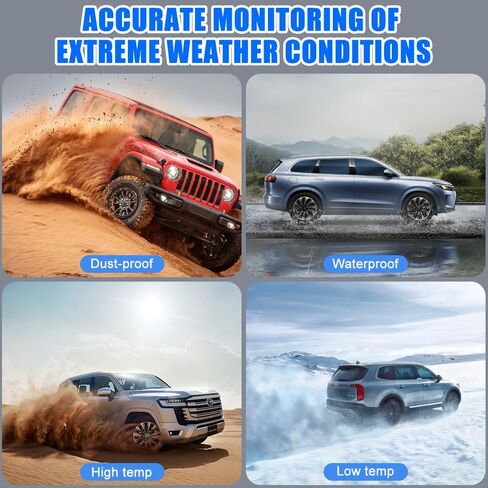 نظام مراقبة ضغط الإطارات B-Qtech TPMS مع 8 أجهزة استشعار لمراقبة الضغط/درجة الحرارة في الوقت الحقيقي، مراقبة ذكية للسيارة/الشاحنة/RV/المقطورة/التخييم (0-108 رطل لكل بوصة مربعة) in Kuwait